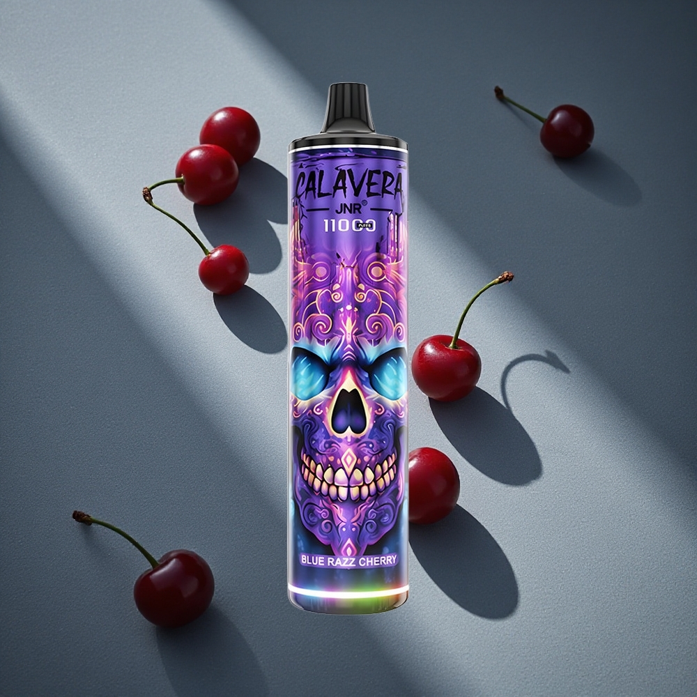JNR Calavera 11000 Puffs Disposable Vape Frambuesa Azul Cereza Puerto Tipo-C Peru por mayor