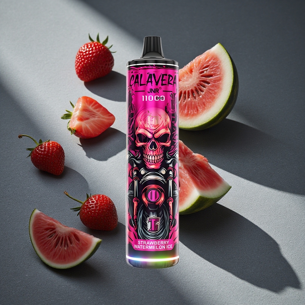 JNR Calavera 11000 Puffs Fresa Sandía Hielo 21ml Capacidad de E-Líquido Peru por mayor