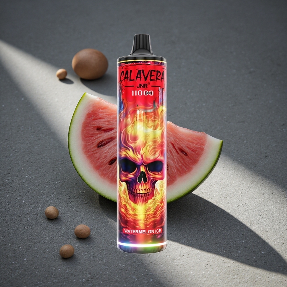 JNR Calavera 11000 Puffs Vape Desechable Sandía Hielo 21ml Capacidad de E-Líquido Peru por mayor