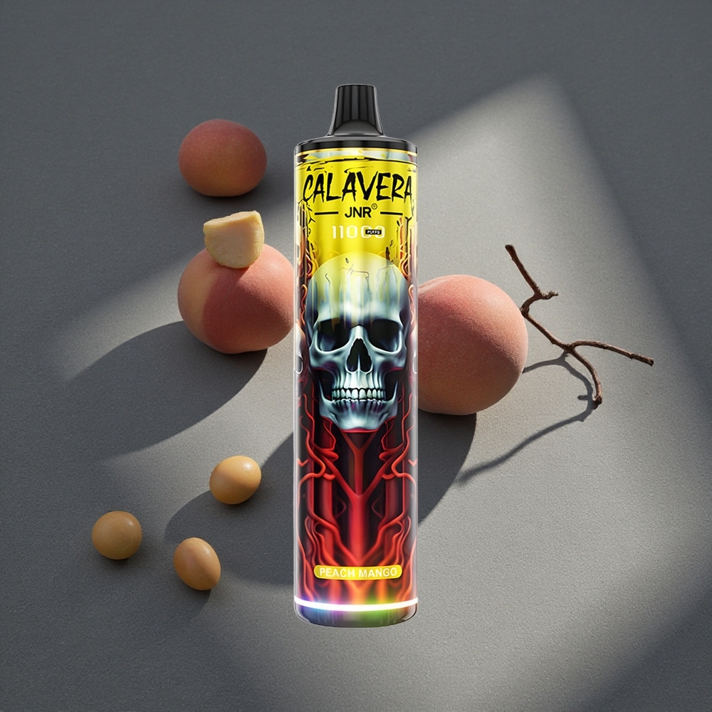 JNR Calavera 11000 Puffs Vape Disposable Melocotón Mango Capacidad de líquido de 21ml Peru por mayor
