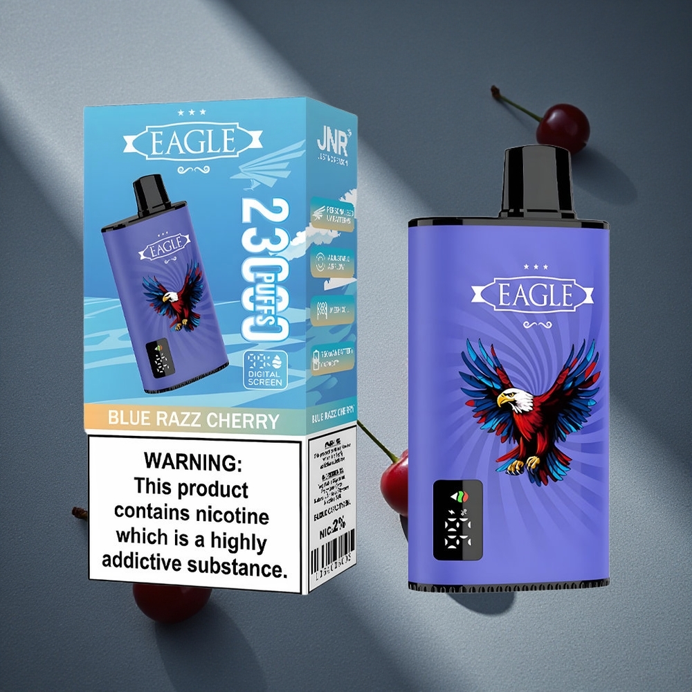 JNR EAGLE Smart 23000 Puffs Desechable Vape Arándano Azul Cereza Pantalla Digital Peru por mayor
