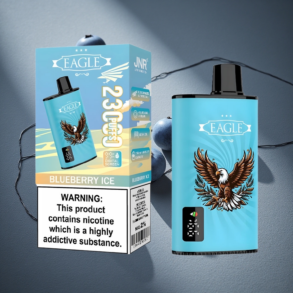 JNR EAGLE Smart 23000 Puffs Desechable Vape Arándano Azul Pantalla Digital Peru por mayor