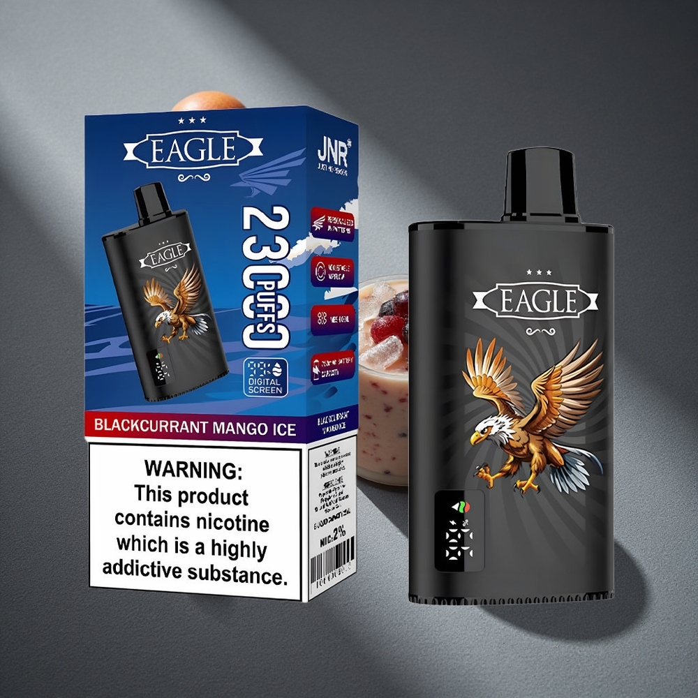 JNR EAGLE Smart 23000 Puffs Disposable Vape Grosella Negra Mango Ice Pantalla Digital Peru por mayor