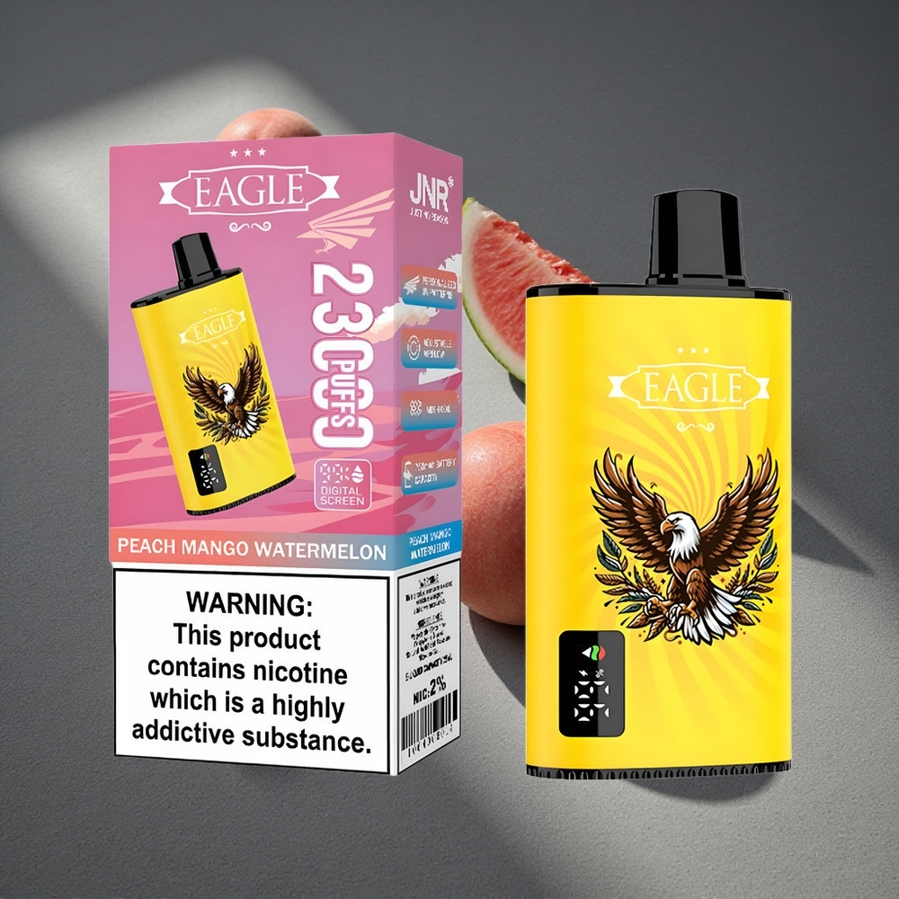 JNR EAGLE Smart 23000 Puffs Disposable Vape Melocotón Mango Sandía Pantalla Digital Peru por mayor