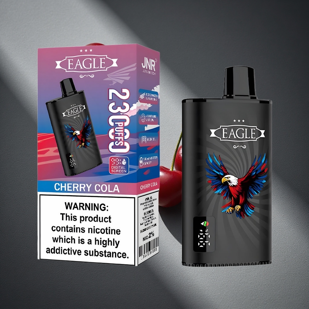 JNR EAGLE Smart 23000 Puffs Vape Desechable Cereza Cola con Pantalla Digital Peru por mayor