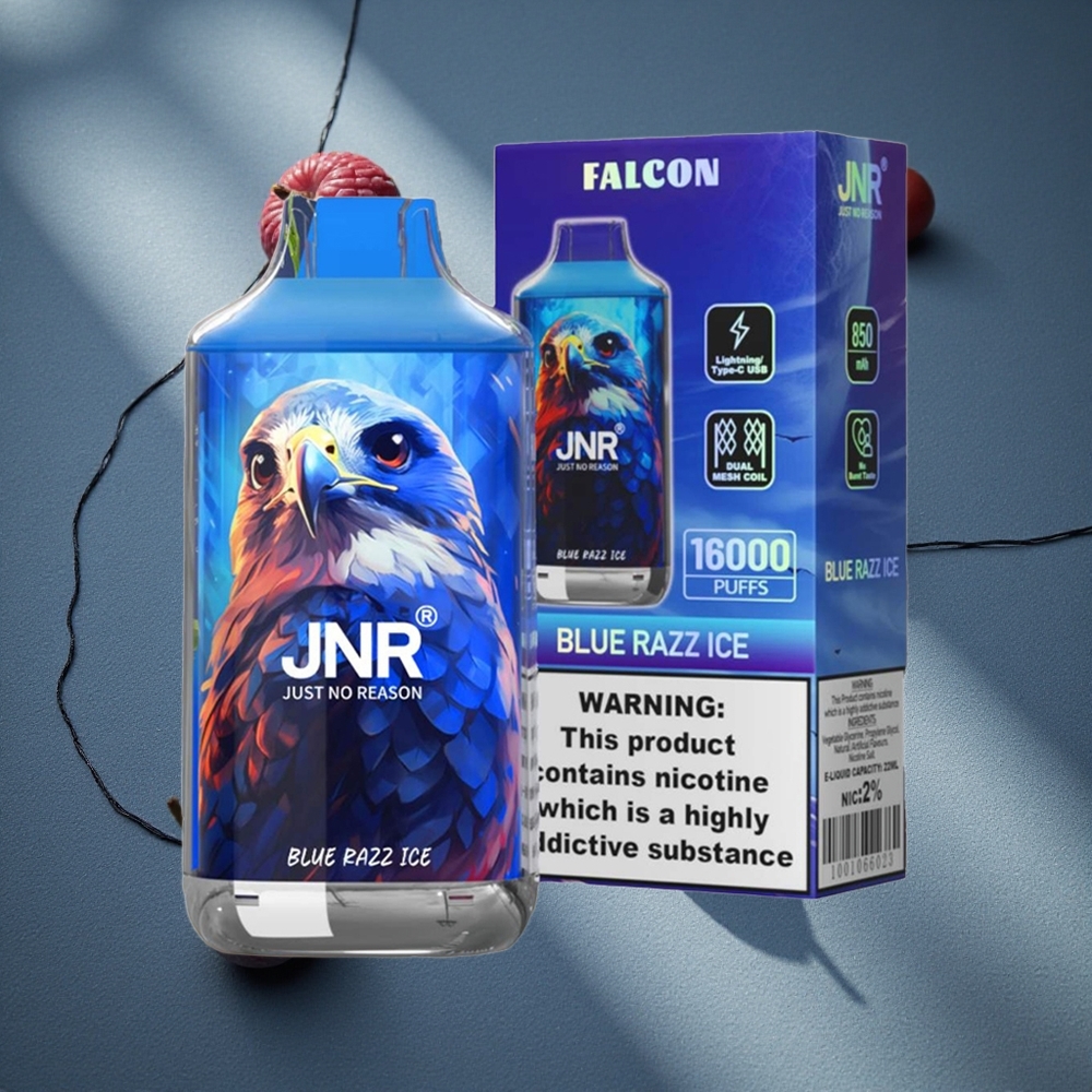 JNR Falcon 16000 Caladas Vape Desechable Azul Frambuesa Helada 22ml Peru por mayor