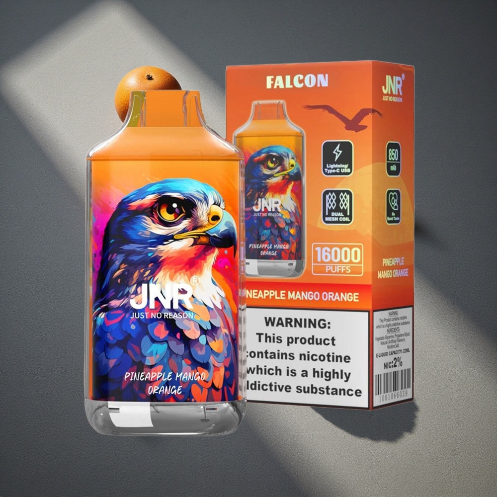 JNR Falcon 16000 Caladas Vape Desechable Piña Mango Naranja Capacidad de la Batería: 850 mAh Peru por mayor