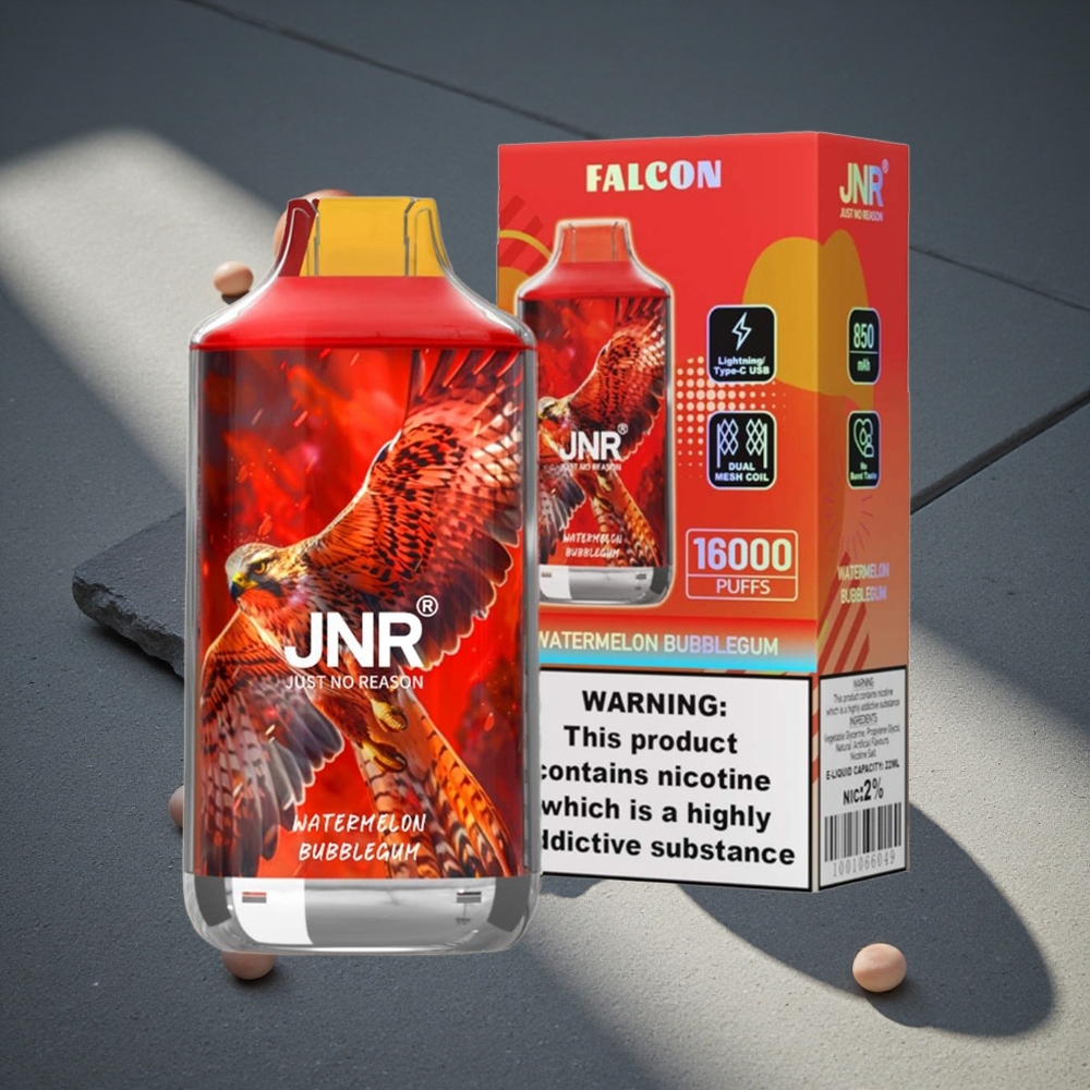 JNR Falcon 16000 Caladas Vape Desechable Sandía Chicle Burbuja 850 mAh Peru por mayor