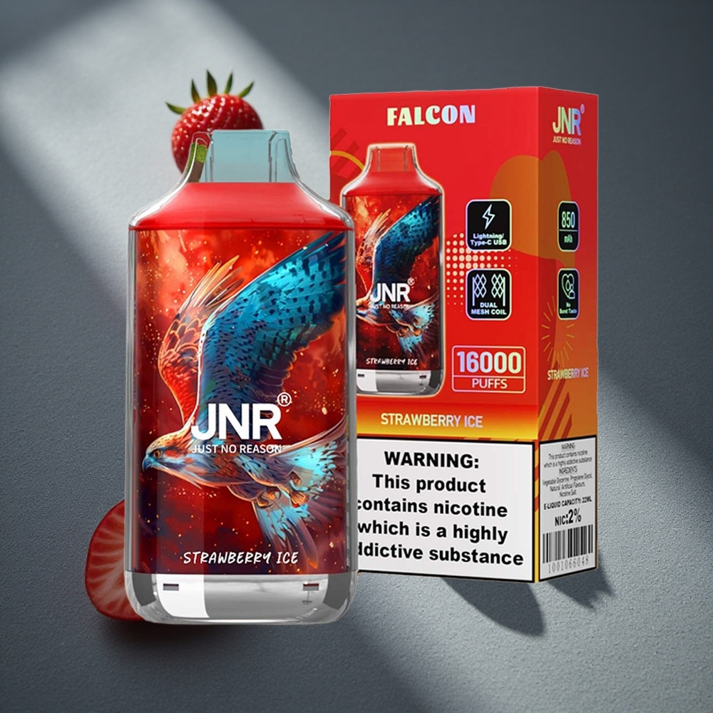 JNR Falcon 16000 Puffs Fresa Helada 22ml Capacidad de e-líquido Peru por mayor