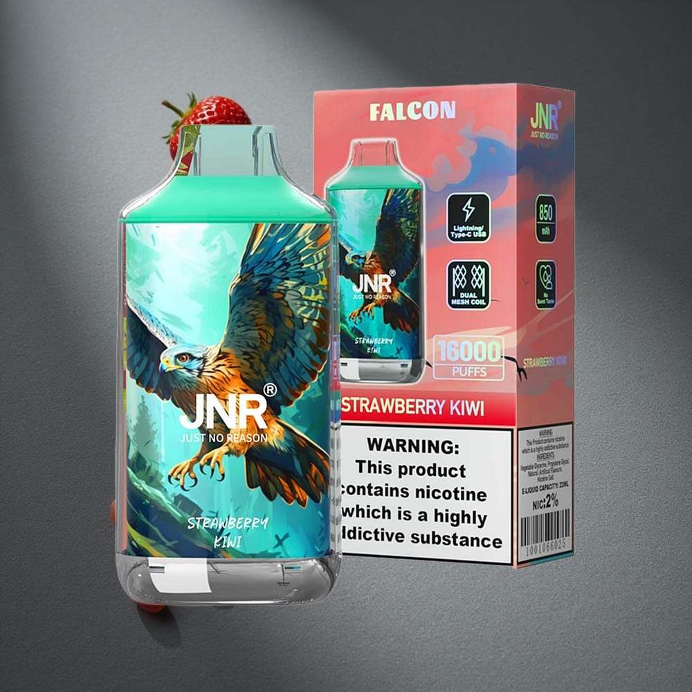 JNR Falcon 16000 Puffs Fresa Kiwi Pantalla LED Inteligente Peru por mayor