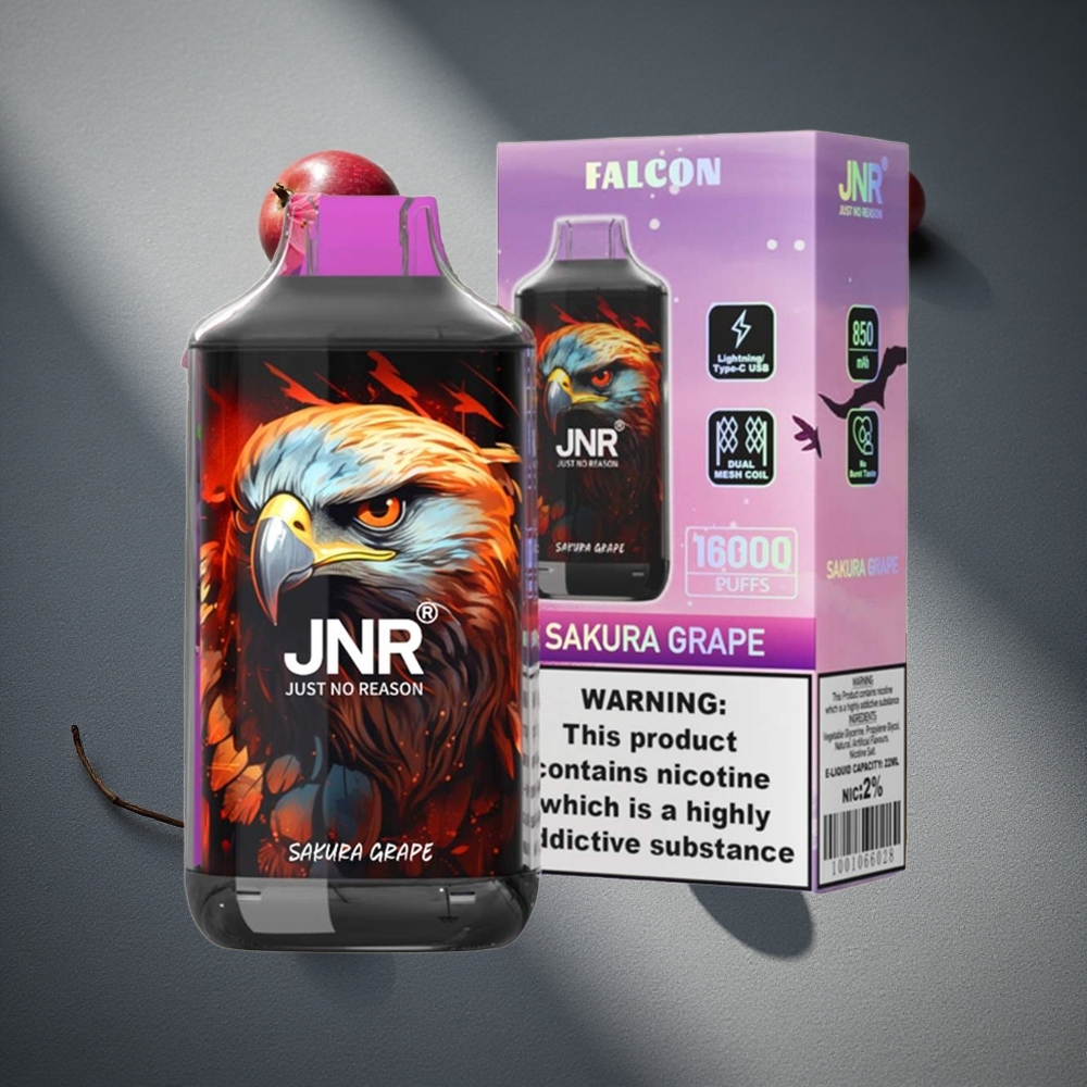 JNR Falcon 16000 Puffs Vape Desechable Sakura Uva 22ml de Capacidad de E-líquido Peru por mayor