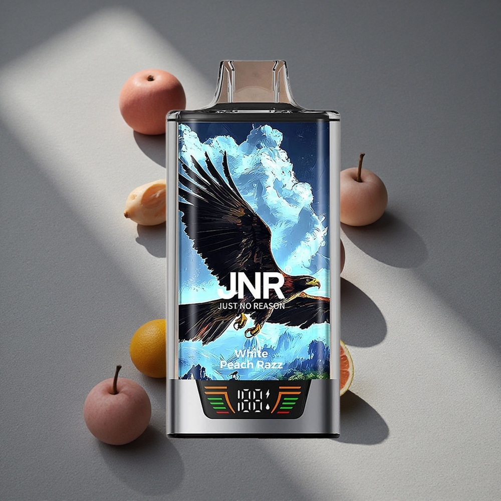 JNR Falcon Pro 28000 Puffs Melocotón Blanco y Frambuesa 28000 Caladas Batería de 950mAh Peru por mayor