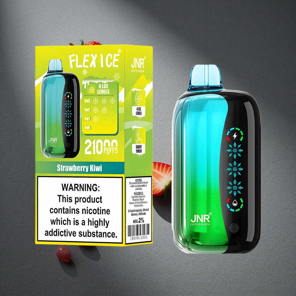 JNR Flex Ice 21000 Puffs Disposable Vape Fresa Kiwi 26ml E-líquido Peru por mayor