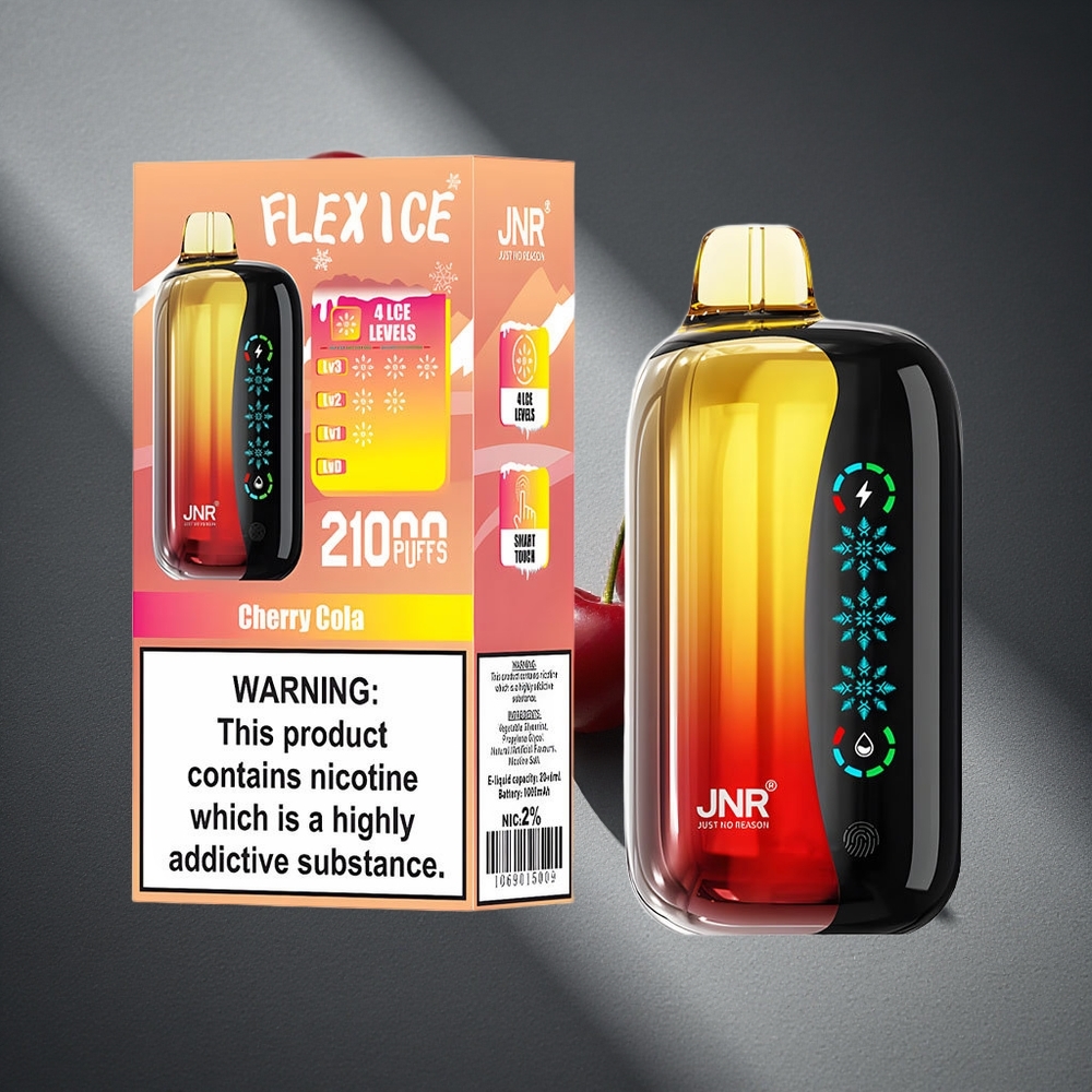 JNR Flex Ice 21000 Puffs Vape Desechable Cereza Cola Pantalla Táctil Peru por mayor