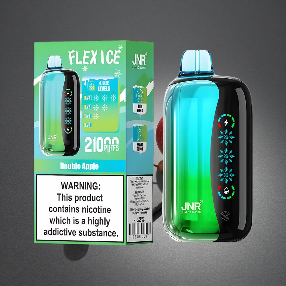 JNR Flex Ice 21000 Puffs Vape Desechable Doble Manzana Pantalla Táctil Peru por mayor