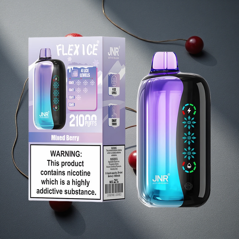 JNR Flex Ice 21000 Puffs Vape Desechable Frutos del Bosque Mixto 26ml de E-líquido Peru por mayor