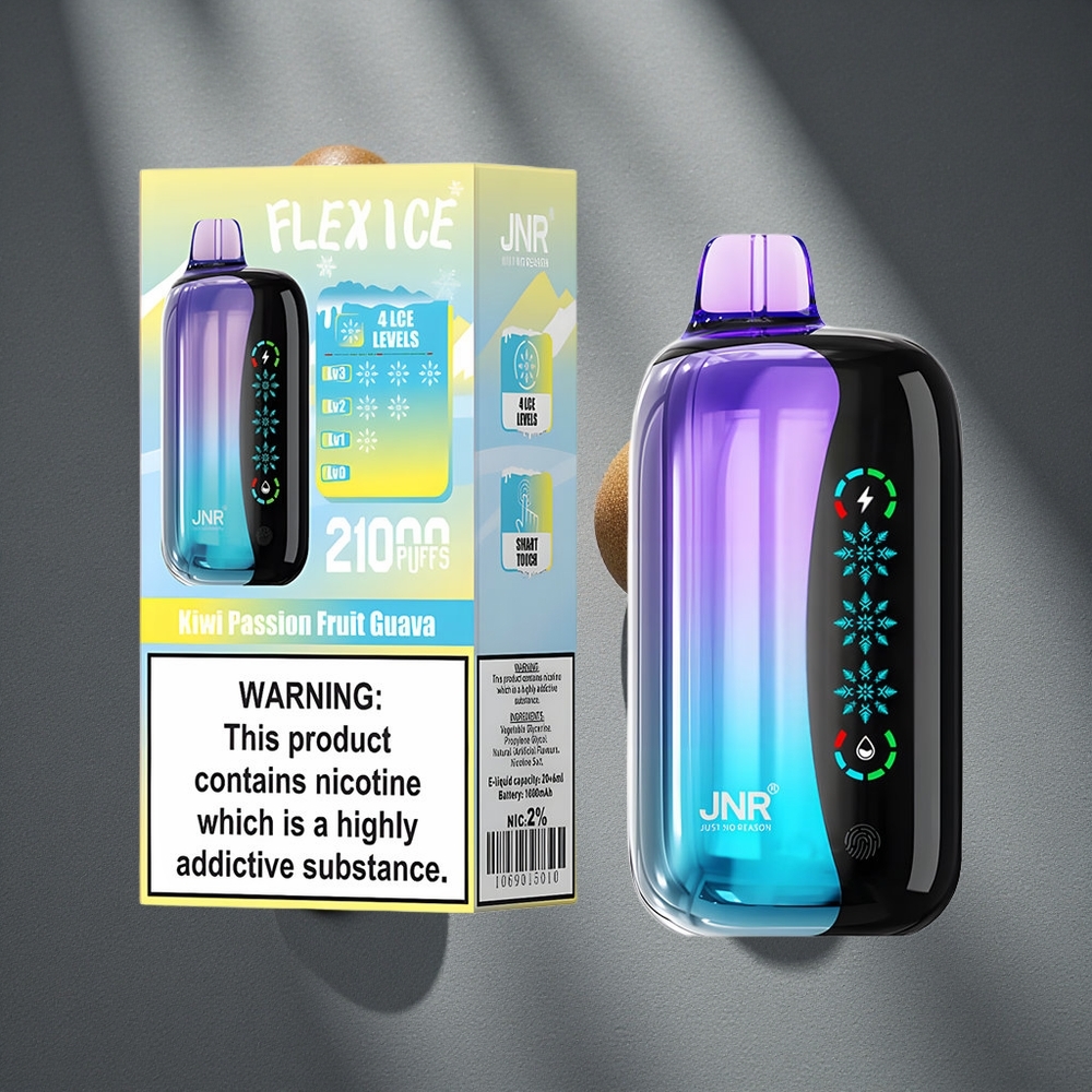 JNR Flex Ice 21000 Puffs Vape Desechable Kiwi Maracuyá Guayaba Pantalla Táctil Peru por mayor