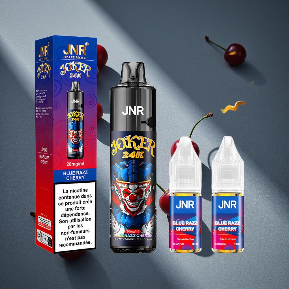 JNR Joker 24000 Puffs Blue Razz Cereza Carga Tipo-C Peru por mayor