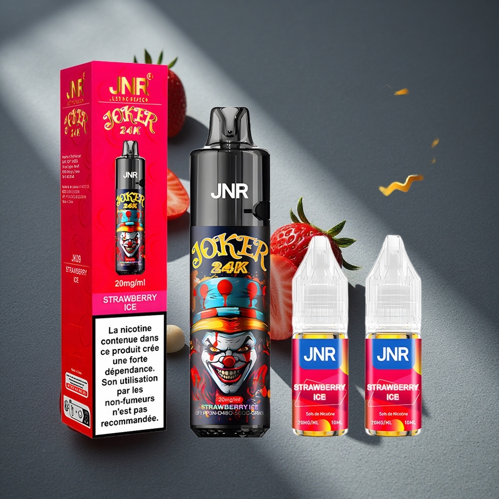 JNR Joker 24000 Puffs Fresa Hielo 2% contenido de nicotina Peru por mayor