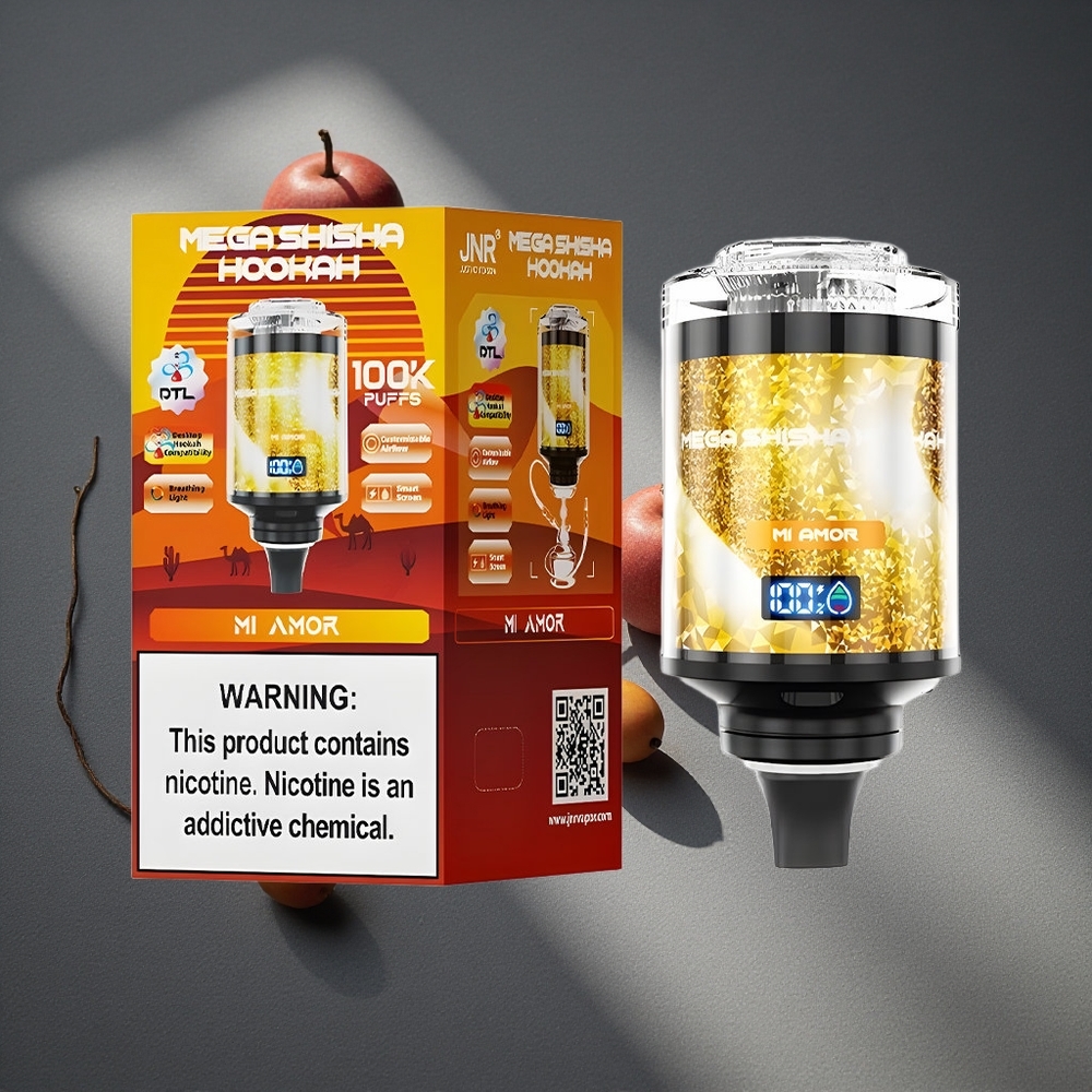 JNR Mega Shisha Hookah 100K Mi Amor 100.000 caladas capacidad de líquido de 60ml Peru por mayor