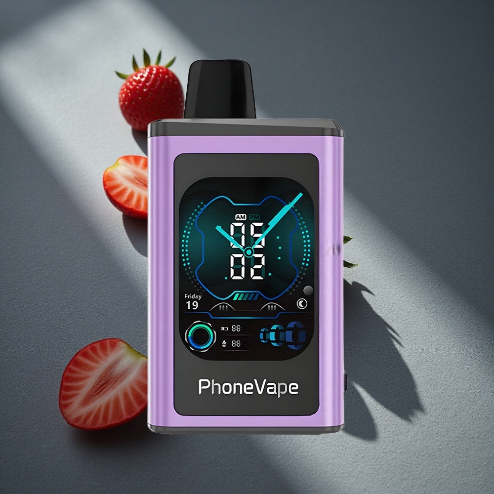 JNR PhoneVape 30000 chupadas Fresa Helada Batería recargable 850mAh Tipo-C Peru por mayor