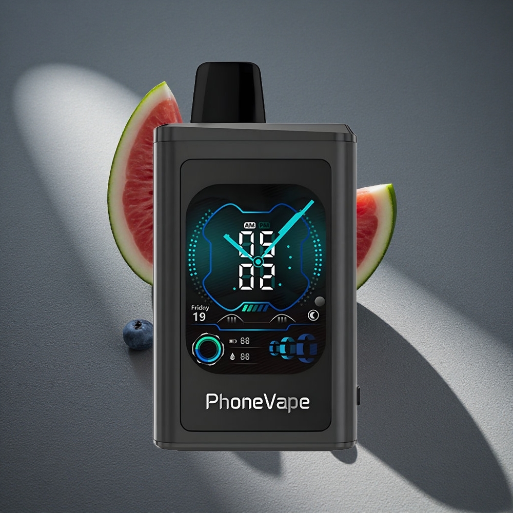 JNR PhoneVape 30000 chupadas Vape Desechable Arándano Sandía Pantalla Completa Peru por mayor