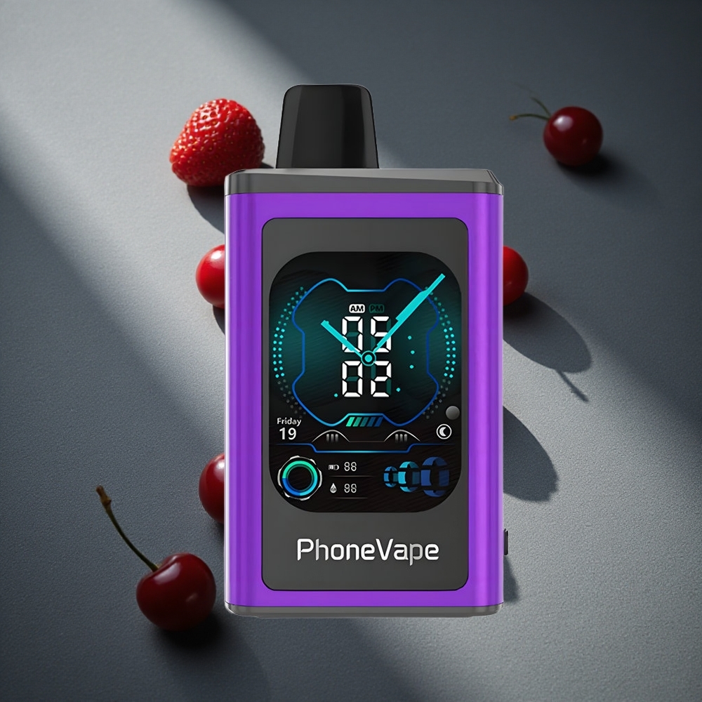 JNR PhoneVape 30000 chupadas Vape Desechable Cereza Fresa Frambuesa Pantalla Completa Peru por mayor