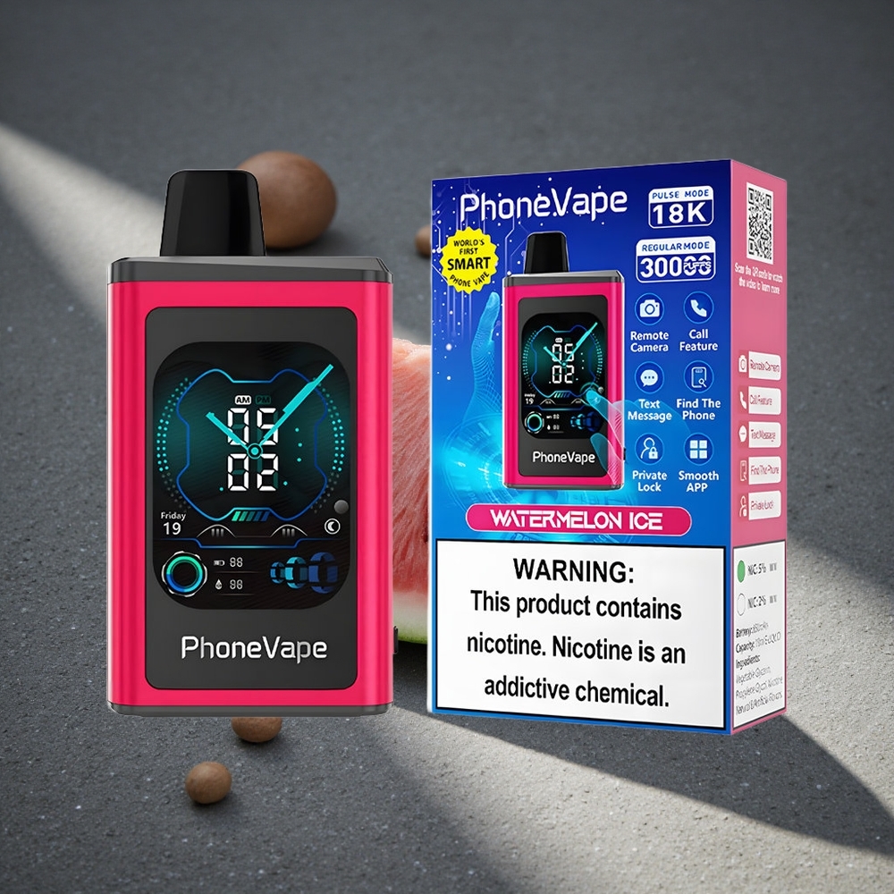 JNR PhoneVape 30000 chupadas Vape Desechable Sandía Helada Pantalla completa Peru por mayor