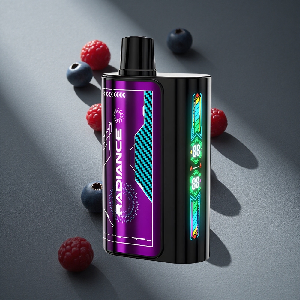 JNR Radiance 31000 Caladas Vape Desechable Arándano Frambuesa Ácida Pantalla Inteligente Animada Peru por mayor