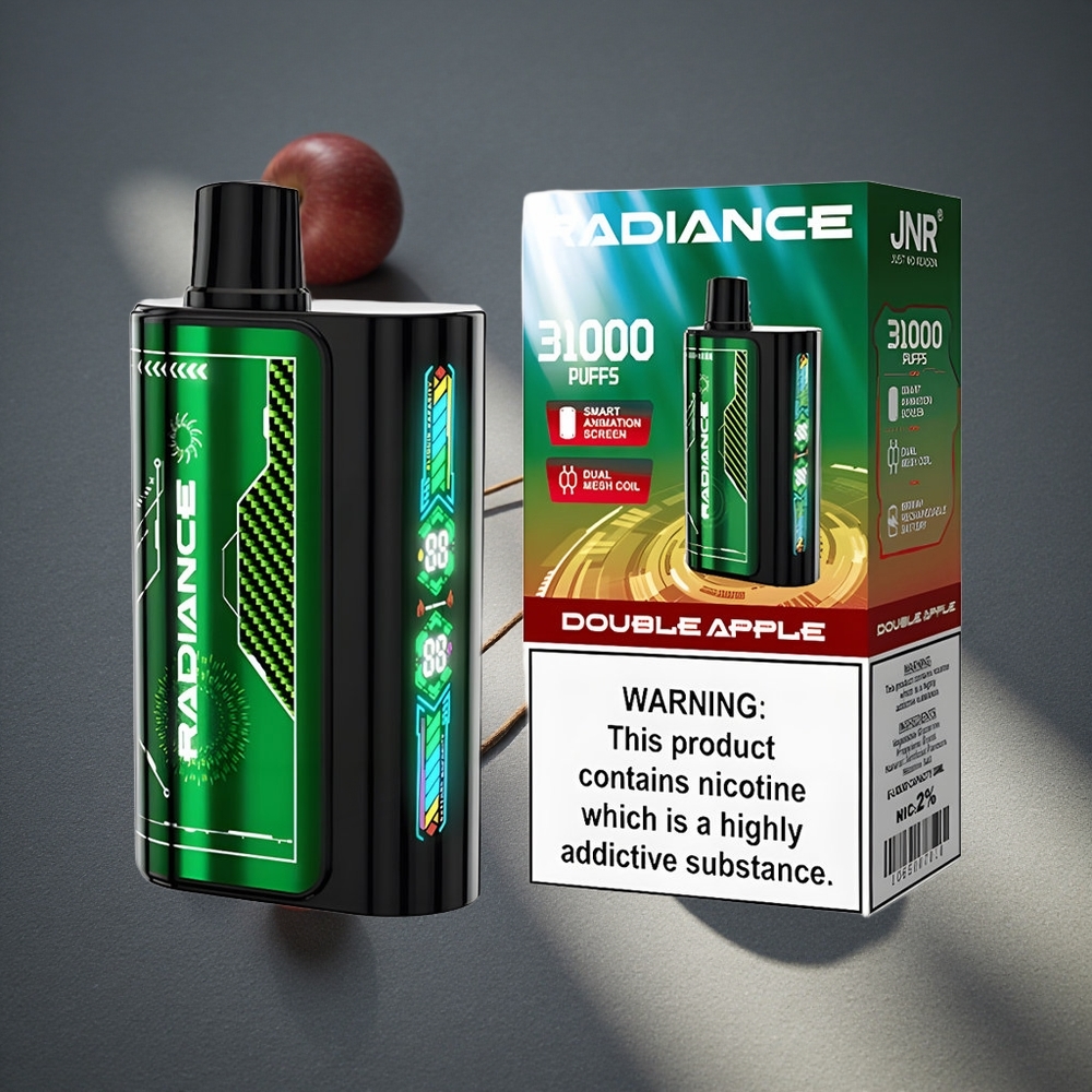 JNR Radiance 31000 Caladas Vape Desechable Doble Manzana Pantalla Inteligente Animada Peru por mayor