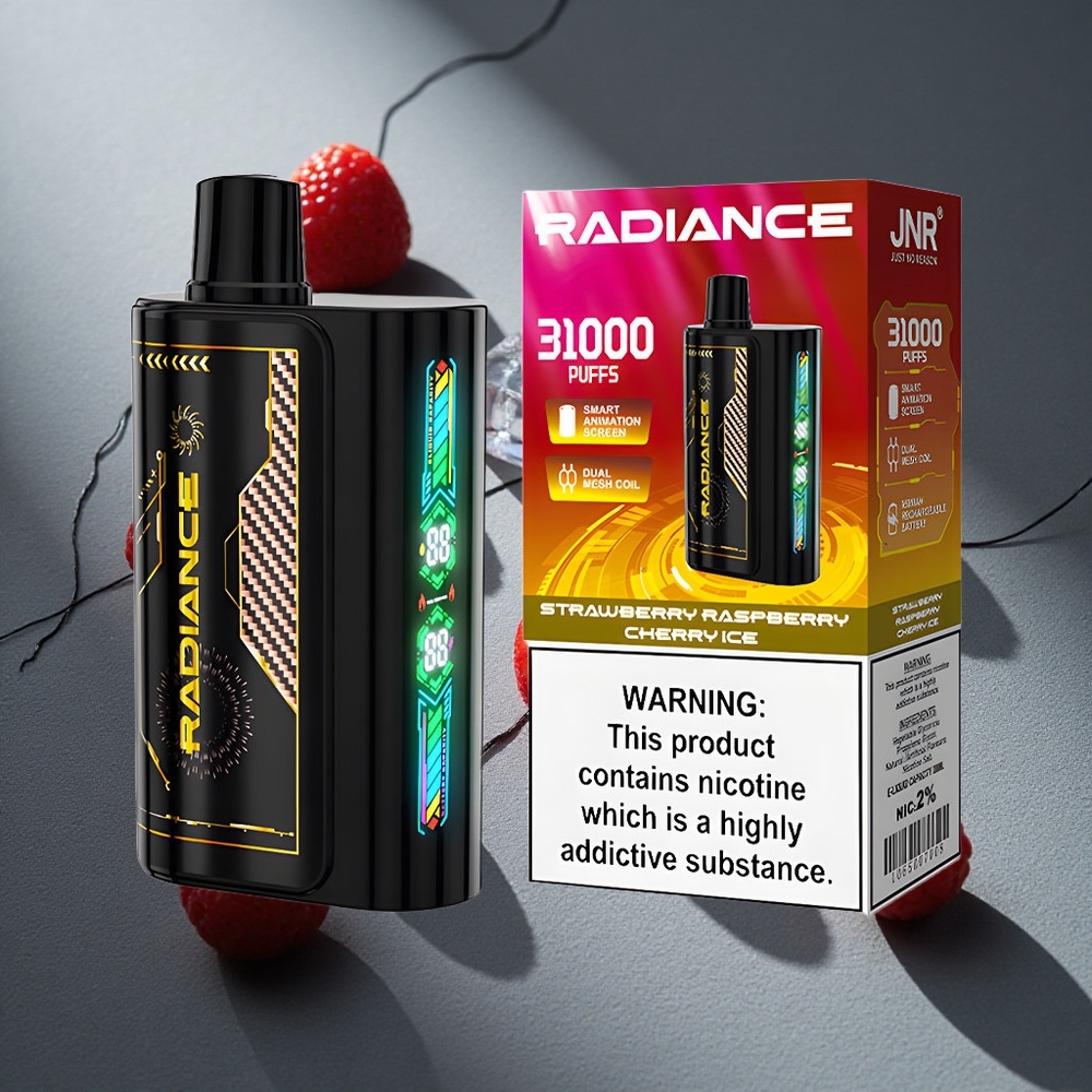 JNR Radiance 31000 Caladas Vape Desechable Fresa Frambuesa Cereza Hielo 28ml E-líquido Peru por mayor