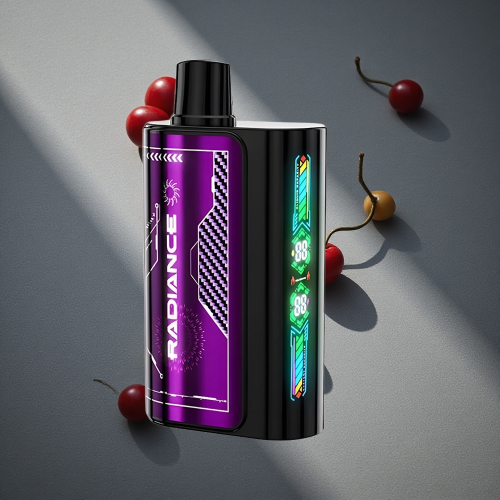 JNR Radiance Aprox. 31000 Caladas Vape Desechable Cereza y Baya Pantalla Animación Inteligente Peru por mayor