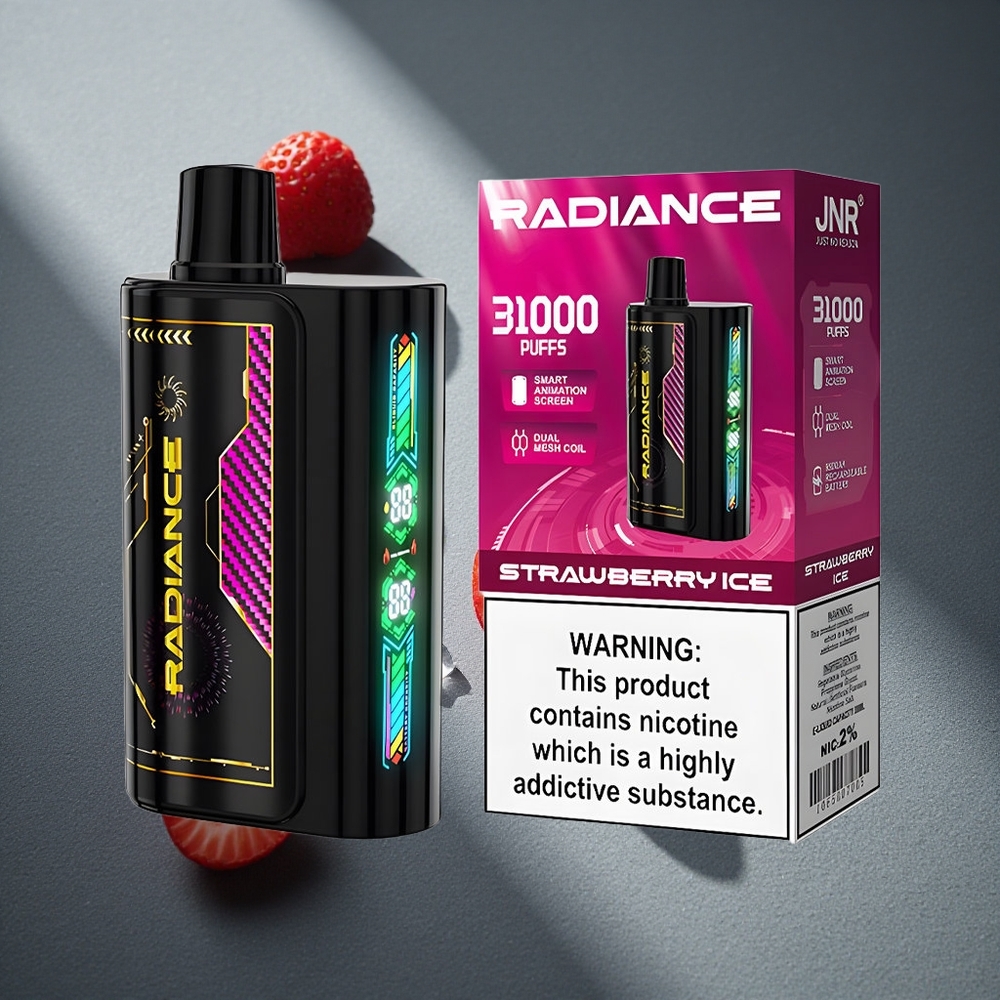 JNR Radiance Aprox. 31000 Caladas Vape Desechable Fresa Helada 28ml de E-líquido Peru por mayor