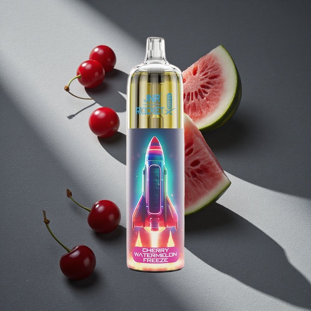 JNR Rocket-X 12400 Puffs Vape Disposable Cereza Sandía Helada Capacidad de e-Líquido 25ml Peru por mayor