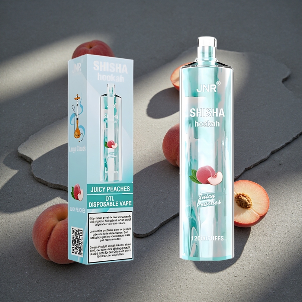 JNR Shisha Hookah 12000 Puffs Duraznos Jugosos Capacidad de la batería: 750mAh Peru por mayor