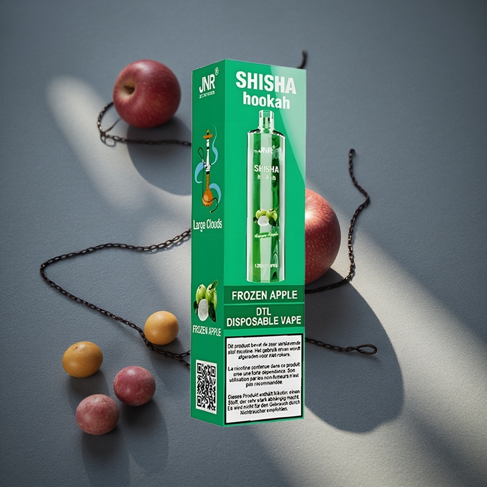 JNR Shisha Hookah 12000 Puffs Manzana Congelada 24ml de capacidad de e-líquido Peru por mayor