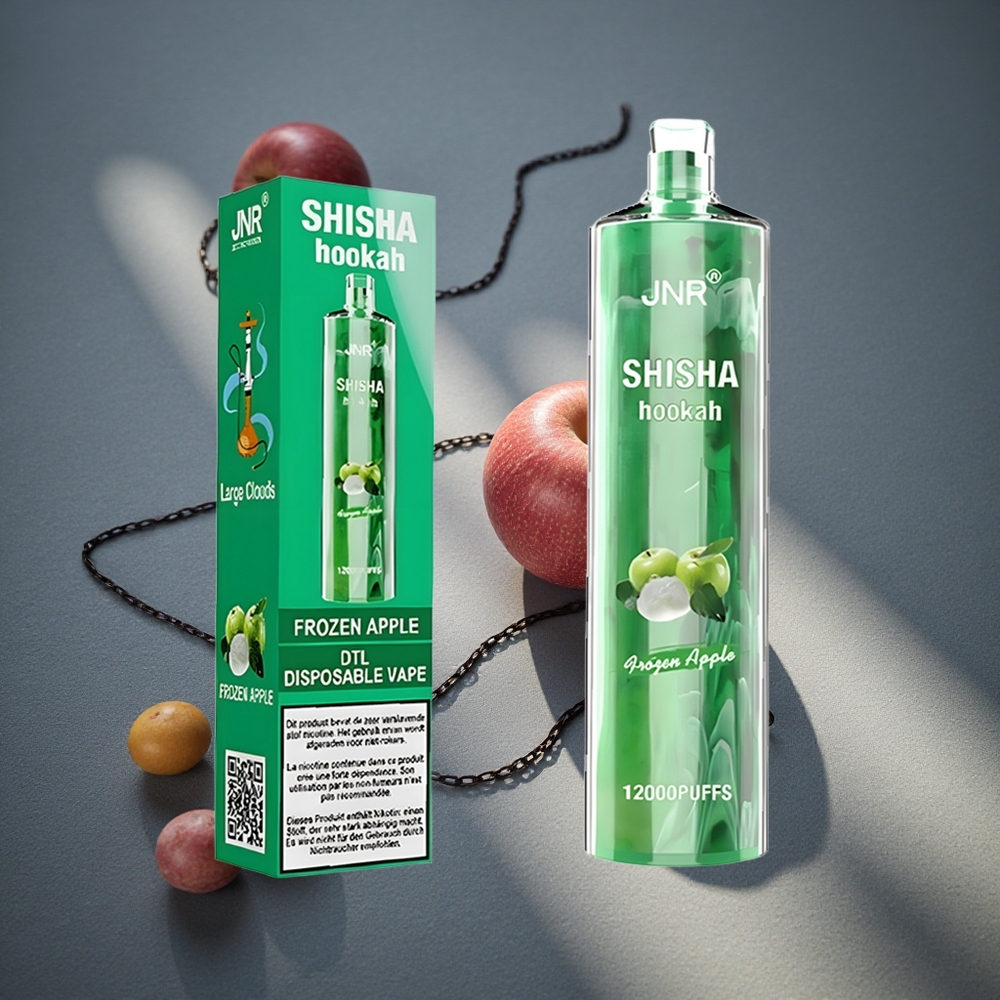 JNR Shisha Hookah 12000 Puffs Manzana Congelada 24ml de capacidad de e-líquido Peru por mayor