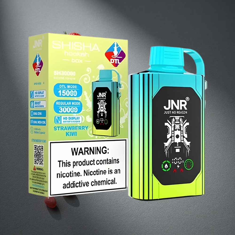 JNR Shisha Hookah Box 20500 Puffs Fresa Kiwi 25ml Capacidad de Líquido Peru por mayor