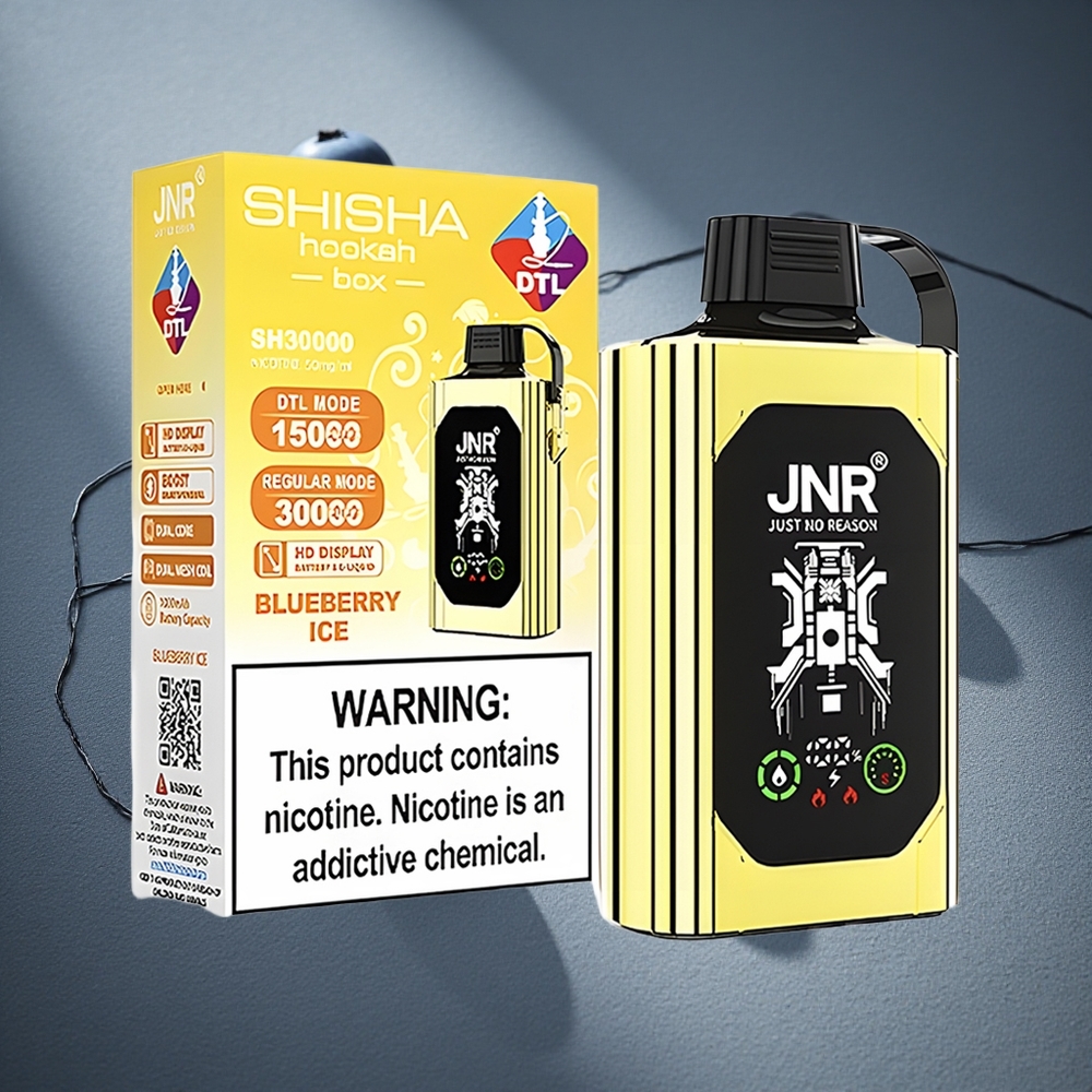 JNR Shisha Hookah Box 20500 Puffs Vape Desechable Arándano Hielo 25ml Capacidad de E-líquido Peru por mayor