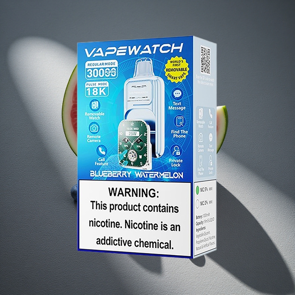 JNR VapeWatch 30000 Caladas Desechable Vape Arándano Sandía Capacidad de la batería: 1000mAh Peru por mayor