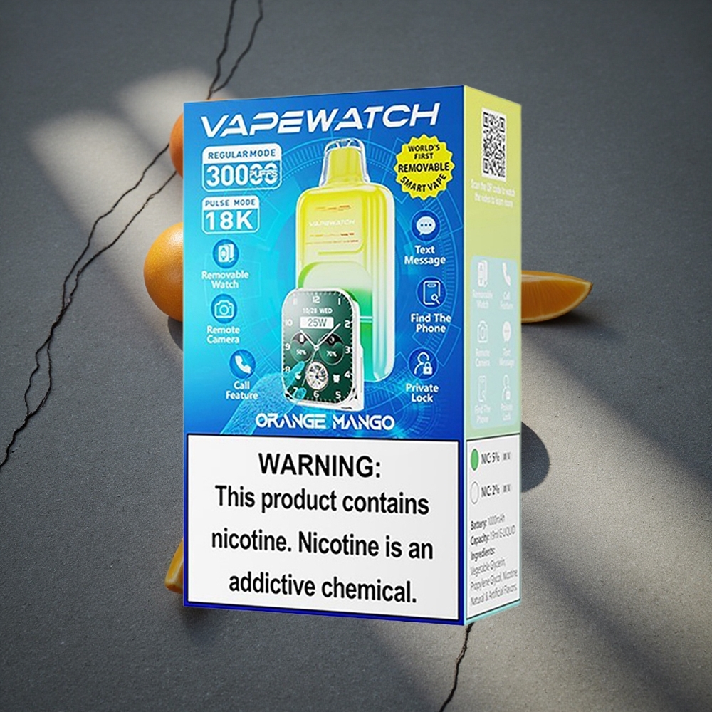 JNR VapeWatch 30000 Caladas Vape Desechable Naranja Mango Capacidad de la batería: 1000mAh Peru por mayor