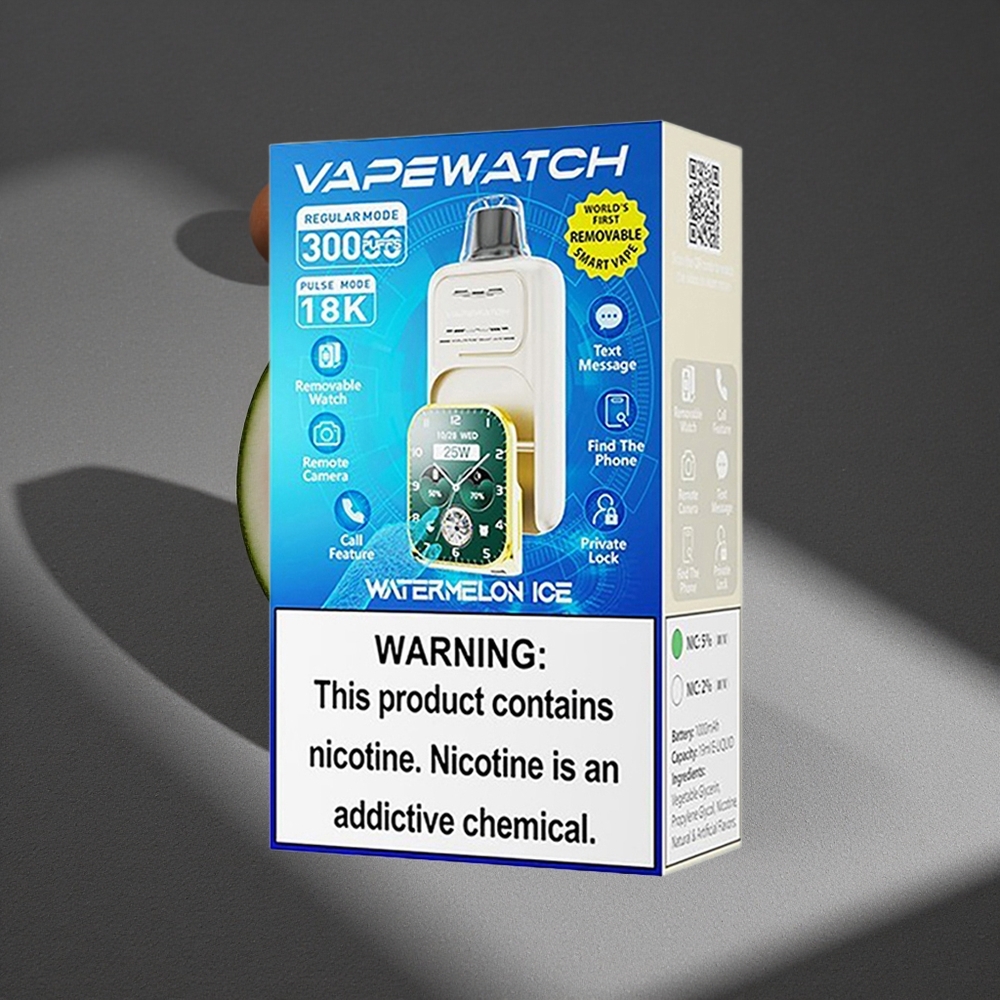 JNR VapeWatch 30000 Puffs Disposable Vape Sandía Helada Capacidad de la batería: 1000mAh Peru por mayor