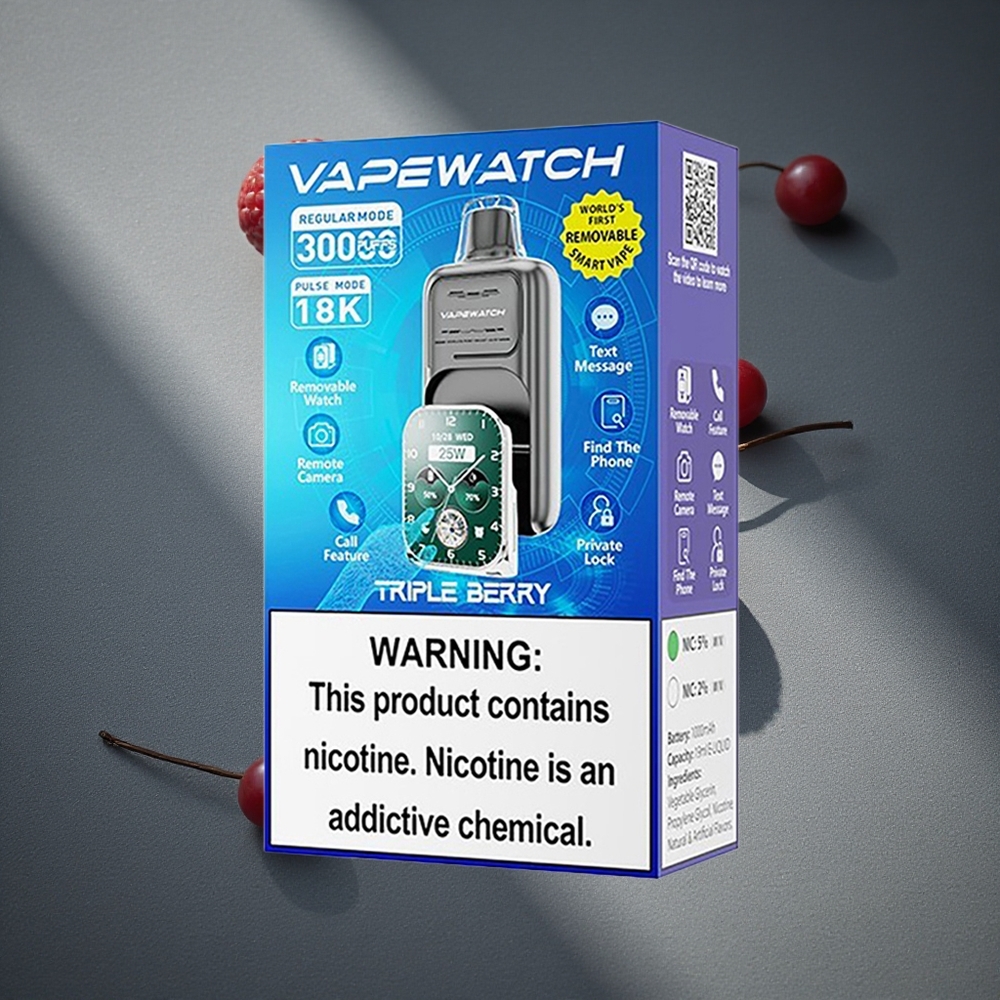 JNR VapeWatch 30000 Puffs Triple Bayas Disposable Vape 1000mAh Capacidad de Batería Peru por mayor