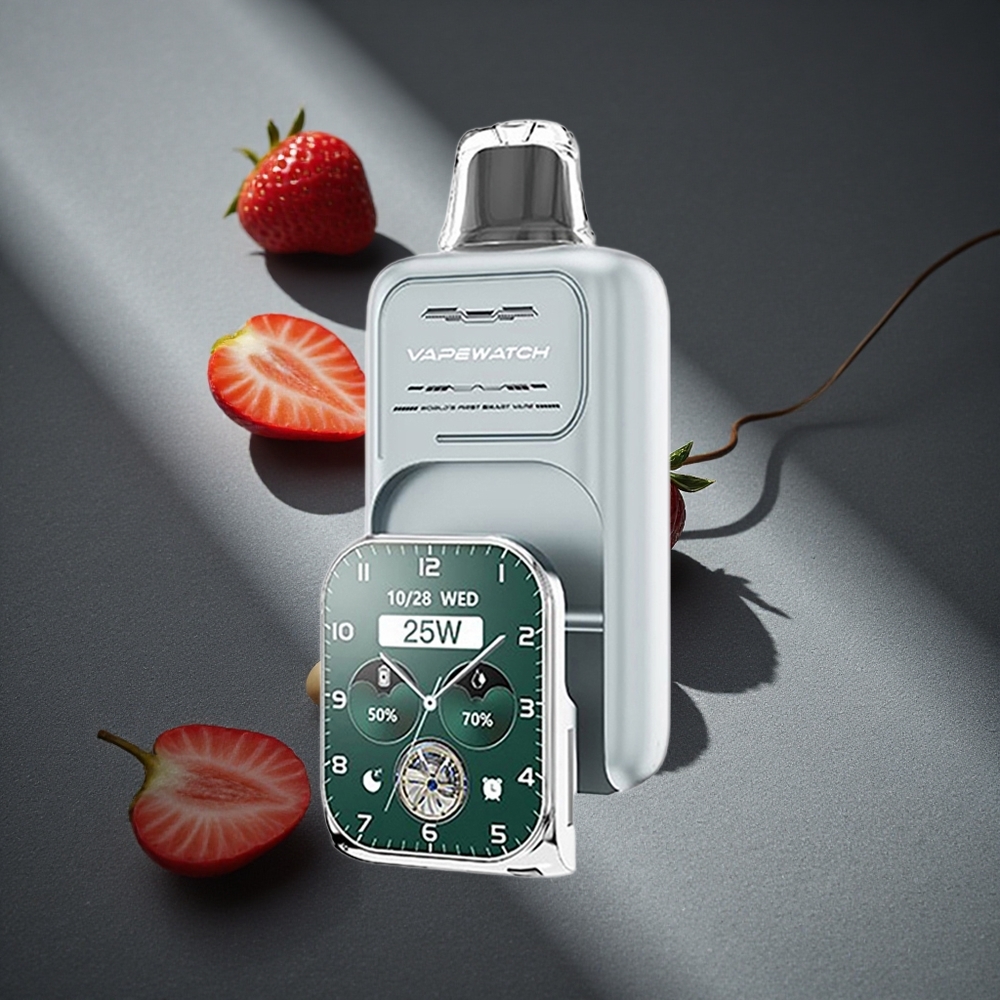 JNR VapeWatch 30000 Puffs Vape Desechable Fresa Hielo 19mL Capacidad de E-líquido Peru por mayor