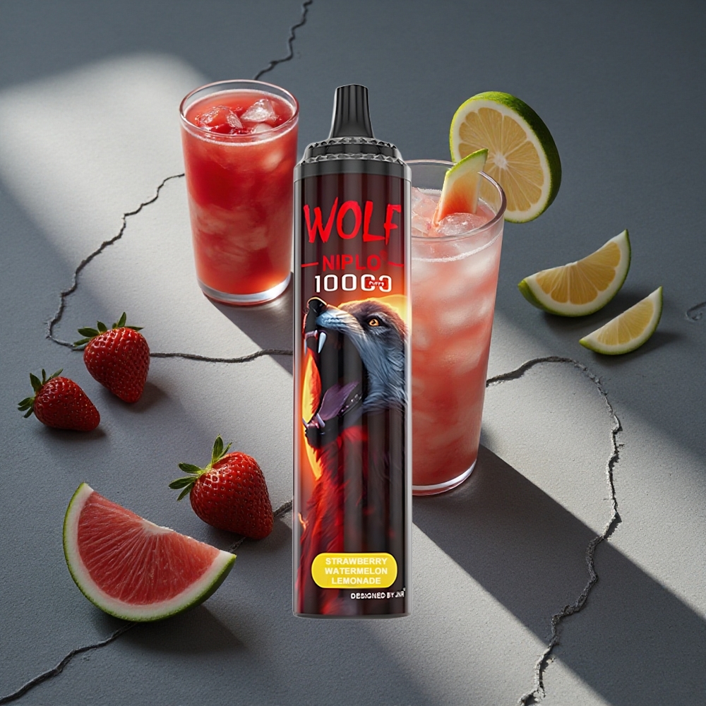 JNR Wolf Niplo 10000 Puffs Fresa Sandía Limonada 20ml Capacidad de líquido electrónico Peru por mayor