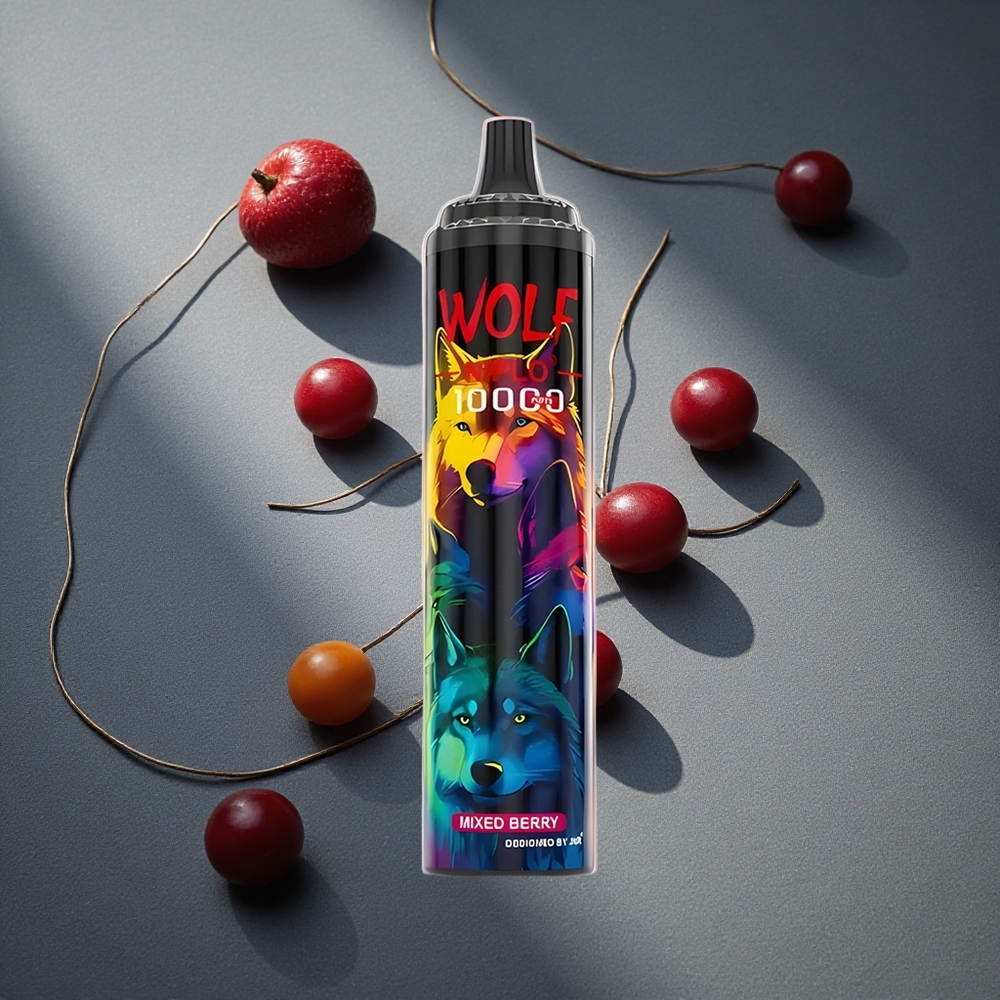 JNR Wolf Niplo 10000 Puffs Vape Desechable Frutos Rojos Mixtos 20ml Capacidad de E-líquido Peru por mayor
