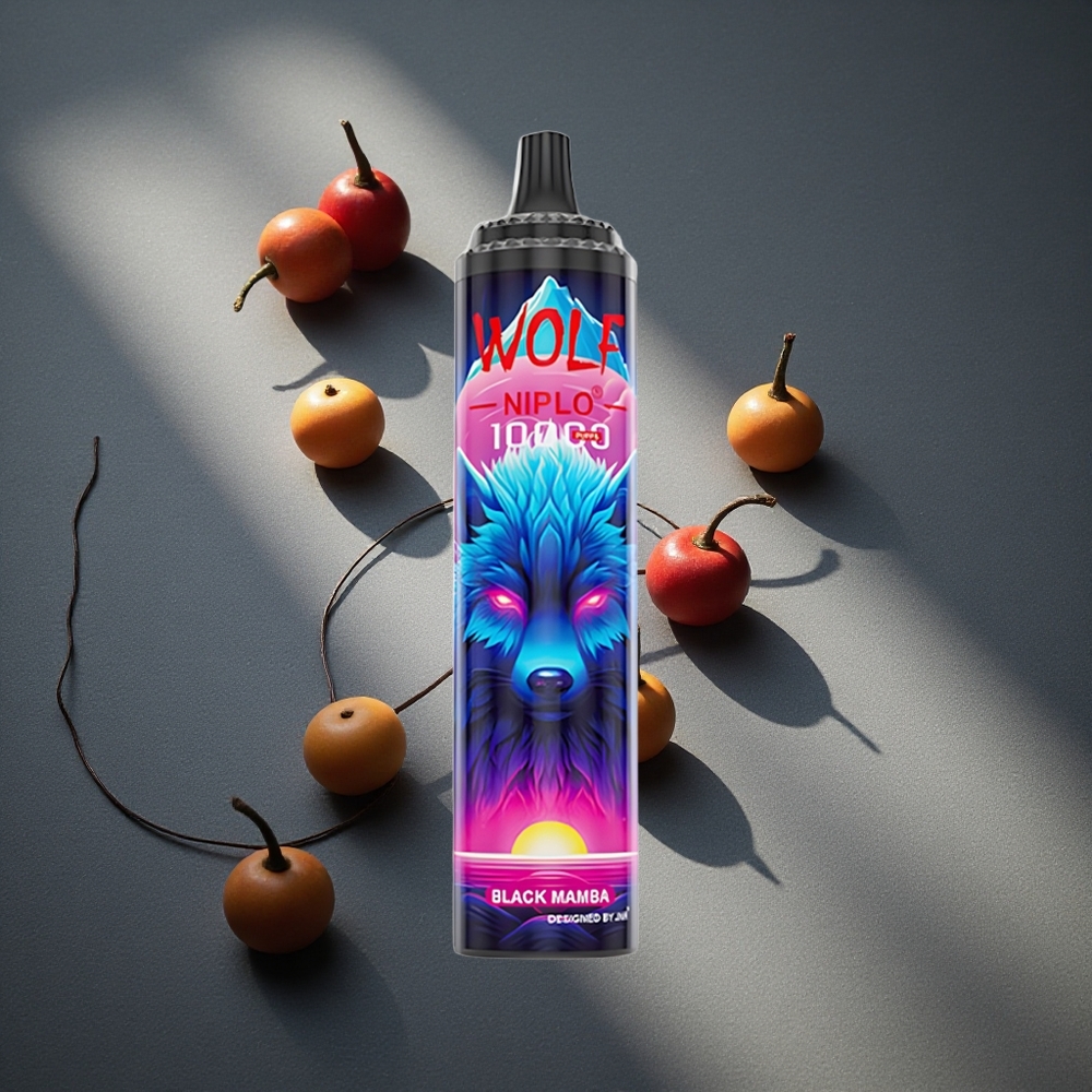 JNR Wolf Niplo 10000 Puffs Vape Desechable Mamba Negra Capacidad de líquido: 20ml Peru por mayor