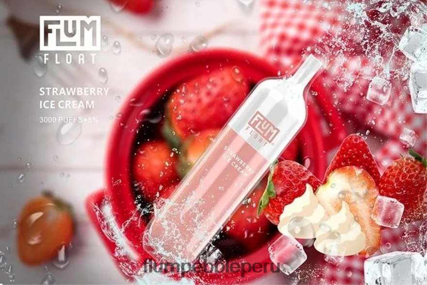 FLUM FLOAT 3000 bocanadas helado de fresa - Flum Pebble Precio XDP2BH74