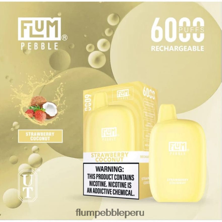 FLUM PEBBLES 6000 bocanadas coco fresa - Flum Pebble Lima XDP2BH72