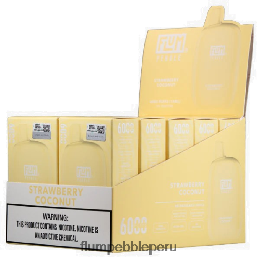 FLUM PEBBLES 6000 inhalaciones 10 paquetes coco fresa - Flum Pebble Vape Peru XDP2BH73